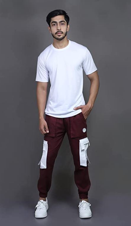 Buy Maroon Side Pocket Straight Cargo Pants Cotton for Best Price, Reviews,  Free Shipping